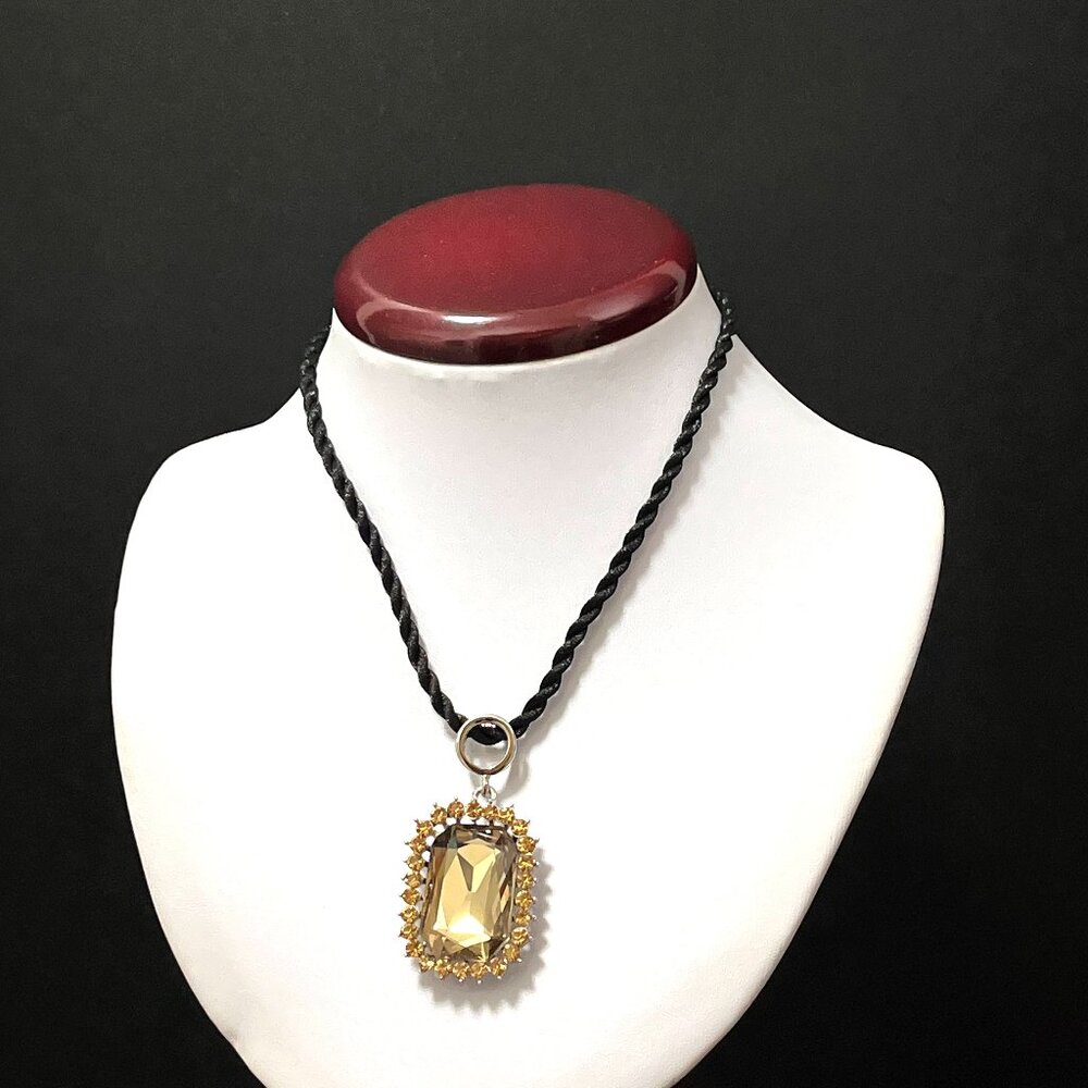 Knitted Rope Necklace Drop Pendant China Length 16"